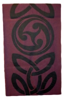 James Pure Wool Celtic Swirl Reversible Scarf Grey Rose